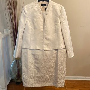 Beige/Cream Black Label by Evan Picone Dress with matching jacket